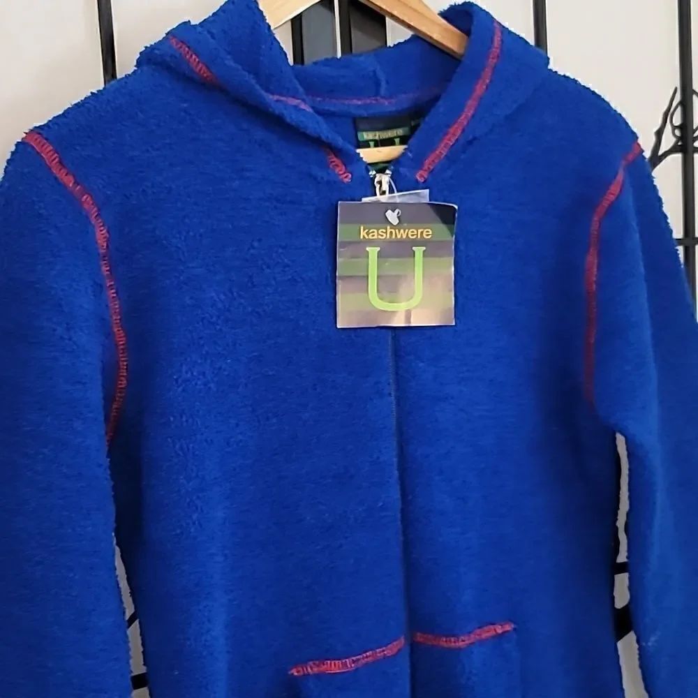 Kashwere Electric Blue Bell Sleeve Hoodie - Picture 4 of 13